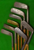 8x assorted putters to incl Jas Thomson St Andrews brass Gem, stainless Gem, an Anderson goose neck,