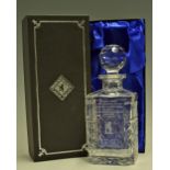 Fine Dennis Amiss 'Century of Centuries' Cricket Glass Decanter 1986 limited edition of 100,