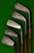 5x various irons incl 3 ladies - makers incl Winton, Tom Stewart and Condie