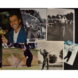 25 x golf press photographs all signed by both Major winners and Tour winners to include four of the