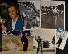 25 x golf press photographs all signed by both Major winners and Tour winners to include four of the