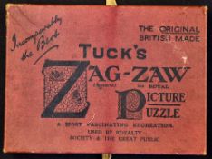 Rare Raphael Tuck & Sons Golfing "Zag-Zaw" picture puzzle - titled "Pleasures of Golf " by L "