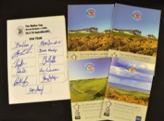 2x 2011 Official Walker Cup signed programmes - both signed to their player profiles and past Walker