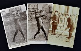 2x early H.R.H Princes playing golf to incl Prince Albert and Prince of Wales and another - one