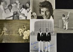 Ken Kelly Stamped Cricket Signed Photographs with Ken Kelly stamped to the reverse featuring players