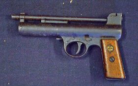 Early Webley and Scott "Webley Mk.1" .177 air pistol c.1925 - over lever opener, side safety,