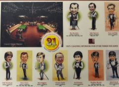 1996 Embassy World Snooker Championship Print in celebration of the 21st Anniversary, with colourful