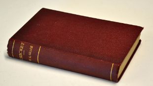 1891 Cricket Book by W. G. Grace - "Cricket" 1st ed 1891 published by J. W. Arrowsmith, Bristol,