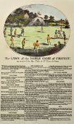 Laws of the Noble Game of Cricket Print published by John Wallis, London, as revised by the Club tat