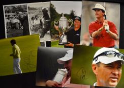 25 x golf press golf photographs all signed by both Major winners and Tour winners to include Rory