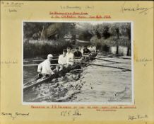 1938 The Banglestein Boat Club Photograph at the Cherwell Hotel June 11th 1938 presented to J.G.