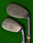 2x stainless niblick irons - incl Patent Grampian Range with 8 drilled top line holes and