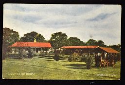 Early Woodhall Spa golfing postcard - colour postcard of the Club House used and dated Aug. '07