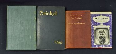 Cricket Book Selection to include 1948 'W. G. Grace Great Lives' by Bernard Darwin HB with DJ, '