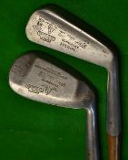 2x Tom Morris St Andrews irons to incl a Aeriel mussel back mashie niblick and flanged sole mid iron