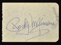 Rocky Marciano Boxing Autograph signed in blue ink to small album page, clear signature