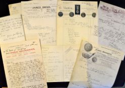 Rare collection of hand written and typed letters from 26 leading golfing professionals commissioned