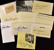 Collection of 10x 1930/50's Major Golf Champions signed plain cards to include Robert T Jones (Grand