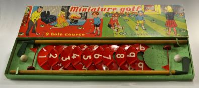 Chad Valley Miniature Golf Set - in the makers original box complete containing 9 holes, 2 putters
