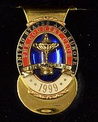 1999 Ryder Cup "Brookline" official enamel money clip - issued to players and officials with blue