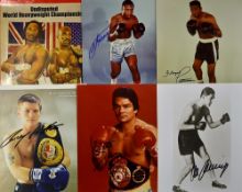 Boxing Assorted Autographed Prints to include Ricky Hatton, Joe Frasier, Floyd Patterson, Evander