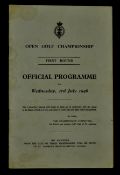 Rare 1946 Open Golf Championship programme - played at St Andrews and won by Sam Snead (USA) - the