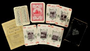 Rare Vic. Golf Card game c.1900 - titled "Flog or Card Golf" comprising 52 cards featuring real