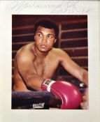 1978 Muhammad Ali signed boxing photograph - contemporary and original colour boxing photograph of