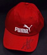 Sebastian Vettel Signed Formula One Cap 2016 Puma Ferrari F1 VIP Cap red Adult size signed to the