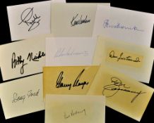 Collection of 10x 1950/60's Major Golf Champions signed plain cards to include Dow Finsterwald (