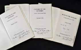 3x Ken Taylor Signed Cricket Books includes titles 'Caught In The Memory' (2) County Cricket in