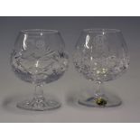 Natwest Trophy Winners Glasses with etched 'Lancashire C.C.C. Natwest Trophy Winners 1996' to the