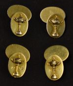 2x 1997 Ryder Cup "Valderrama" silver gilt cuff links - all hallmarked, mounted with The Ryder Cup