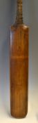 Early Cricket Bat made Cobbett c.1890s with 'Cobbett' stamped either side of the splice (clear) to