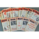 Collection of 1945/46 bicycling magazine's to include "The Bicycle" 2x 1945 Vol.20 Nos 497 & 508 and