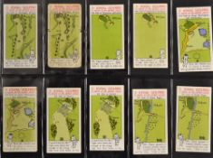 Set of Churchman's Golfing Cigarette Cards "Jovial Golfers in search of the perfect course'' c.