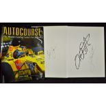 Eddie Jordan Signed Book 'Autocourse' The World's Leading Grand Prix Annual 1999-2000 signed to