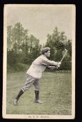 Mr H.H. Hilton golfing postcard - Rafael Tuck and Sons "Champion Golfer" Series - some wear to the