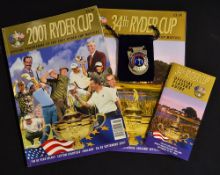2001/02 Ryder Cup "The Belfry" enamel money clip and official programmes and players guide - to