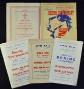 1950s Services Boxing Programmes to include 1953 Royal Air Force Cosford v Midland Counties, 1954