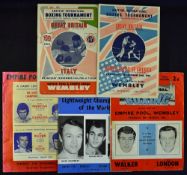 1951 Amateur Boxing Tournament Programme Great Britain v Italy, 1961 Great Britain v America, 1964