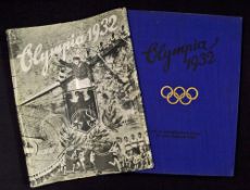 1932 Olympic Games German Cigarette Card Albums with DJ, includes reports on the games and comes