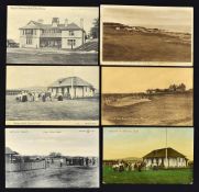 6x early Royal Dornoch and Dornoch golf club post cards incl both the clubhouse and the links