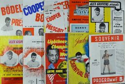 1950 onwards Boxing Programme Selection assorted selection to include 1950 Lee Savold v Pat