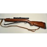 Air rifle: BSA Airsporter .22 under lever air rifle complete with BSA 4 x 20 telescope, original