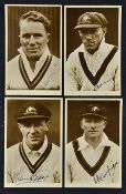 Scarce 1930 Australian Cricket Team Signed Set of Photo-Cards a great selection featuring Bradman,