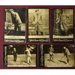 5x Ogden's Guinea Gold real photograph golf cards to include the Royal Liverpool triumvirate John