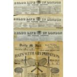 1923 Daily Mail Newspaper together with 1877 and 1884 Bell's Life In London and Sporting Chronicle