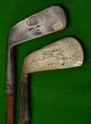 2x left hand irons to incl Tom Vardon Sandwich smf long iron and a J H Taylor mid iron