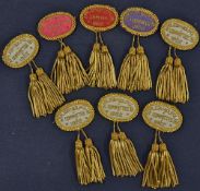 Rare set of 1922 Appleby Golf Club officers badges (8) - to incl Captain, President, Treasurer,